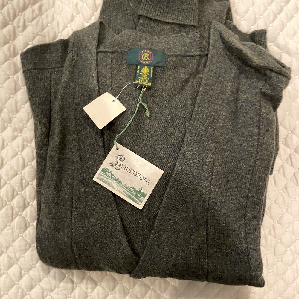 Lands' End Gray Wool Cardigan
